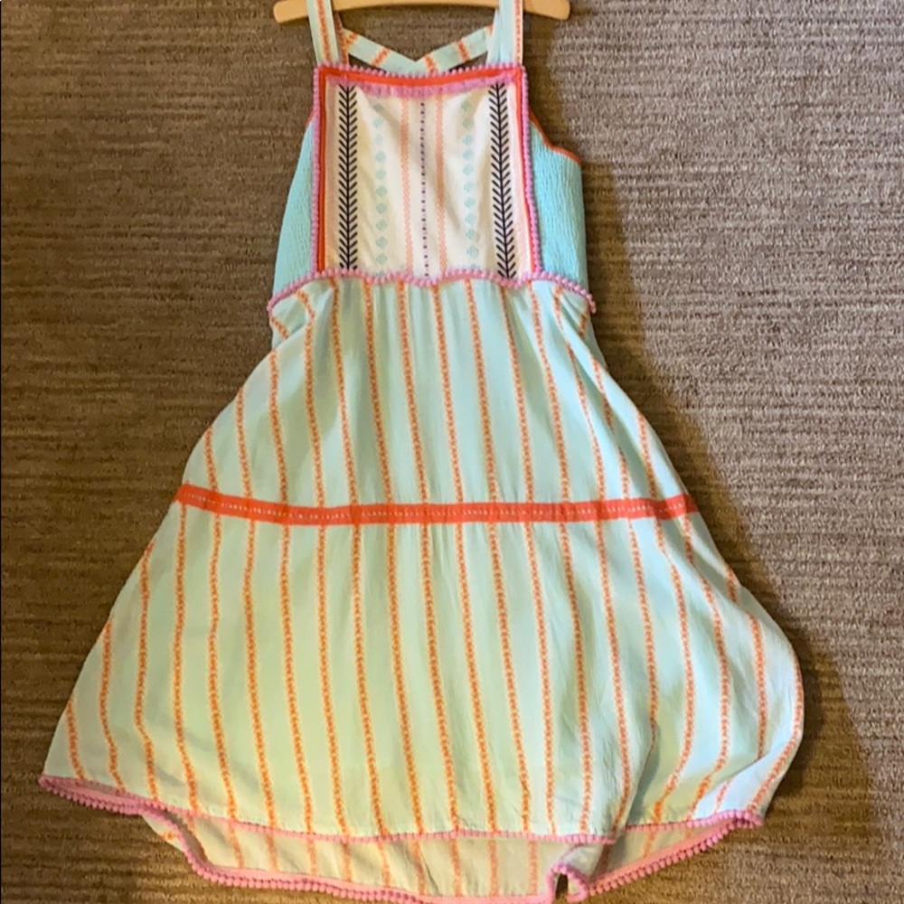 Straps back tween dress